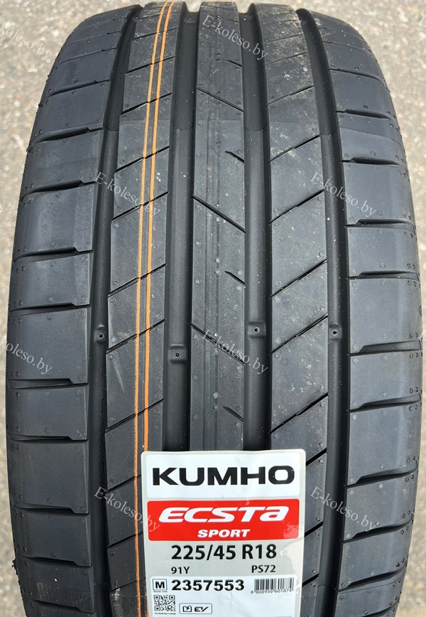 Автомобильные шины Kumho Ecsta Sport S PS72 225/45R18 95Y XL 