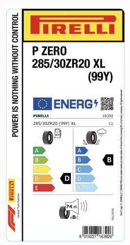 Автомобильные шины Pirelli P Zero 285/30R20 99Y
