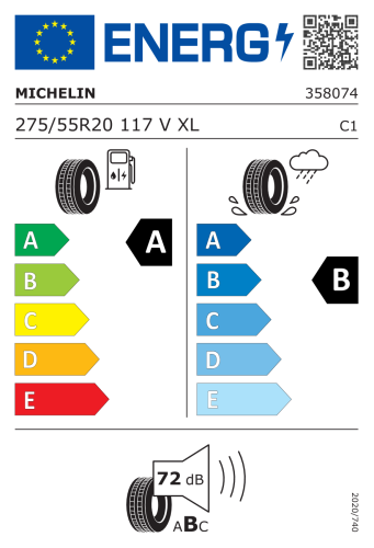 Автомобильные шины Michelin Pilot Sport EV  275/55R20 117V