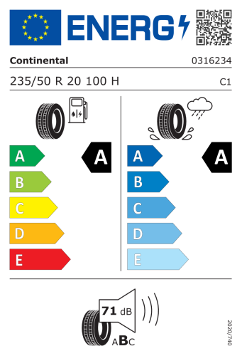 Автомобильные шины Continental EcoContact 7 235/50R20 100H