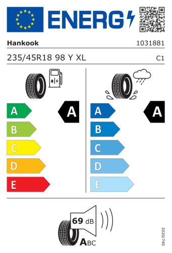 Автомобильные шины HANKOOK Ventus iON S IK01 235/45R18 98W XL