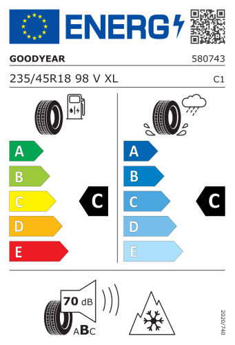 Автомобильные шины
 
Goodyear
 
UltraGrip Performance 3
 
235/45 R18 98V