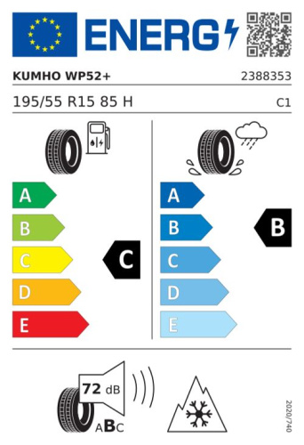 Автомобильные шины Kumho WinterCraft WP52 195/55R15 85H