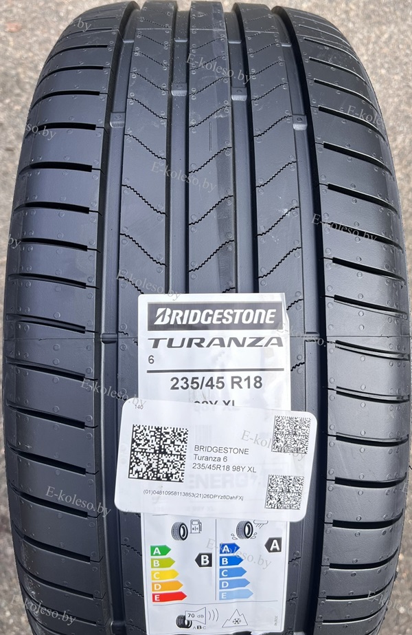Автомобильные шины Bridgestone Turanza 6 235/45R18 98Y
