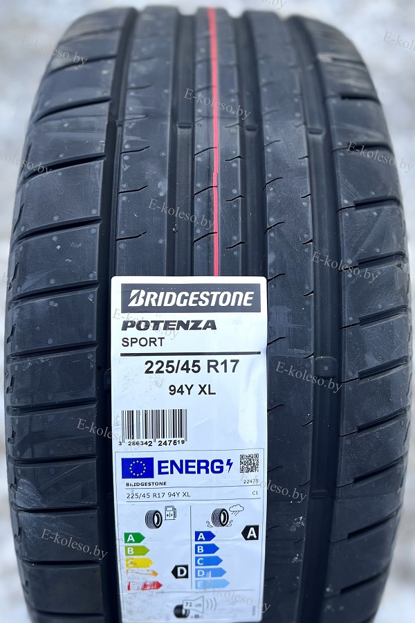 Автомобильные шины Bridgestone Potenza Sport 225/45R17 94Y