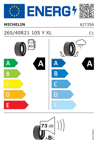 Автомобильные шины Michelin Pilot Sport 5 Energy  265/40R21 105Y
