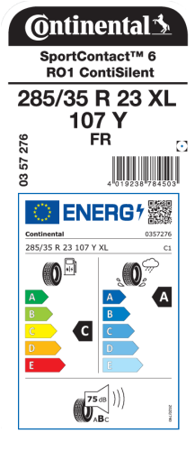 Автомобильные шины Continental SportContact 6 285/35R23 107Y