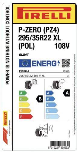 Автомобильные шины Pirelli P Zero PZ4  295/35R22 108V
