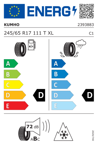 Автомобильные шины Kumho Road Venture AT52 245/65R17 111T