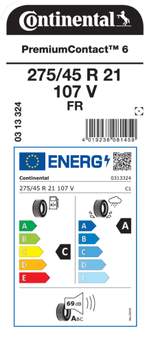Автомобильные шины Continental PremiumContact 6 275/45R21 107V