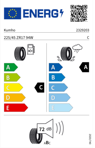 Автомобильные шины Kumho Ecsta HS52 225/45 R17 94W