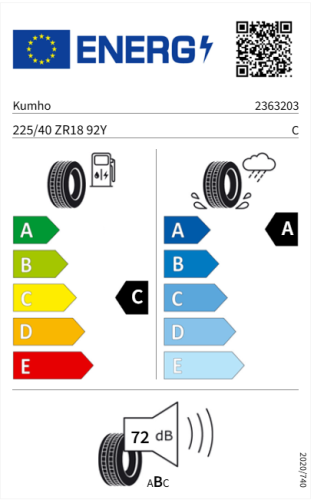 Автомобильные шины Kumho Ecsta Sport PS72 225/40R18 92Y 
