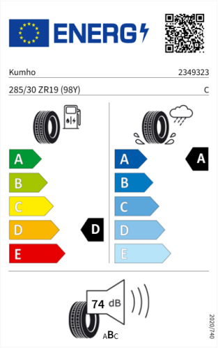 Автомобильные шины Kumho Ecsta Sport S PS72 285/30R19 98Y 