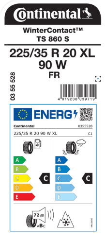 Автомобильные шины Continental WinterContact TS 860 S 225/35R20 90Z
