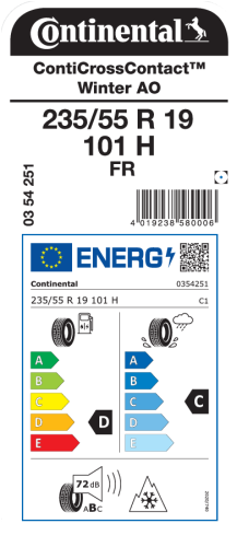 Автомобильные шины Continental ContiCrossContact Winter 235/55R19 101H