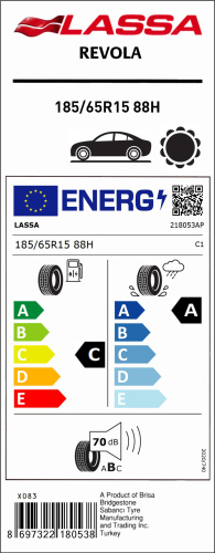 Автомобильные шины Lassa Revola 185/65 R15 88H