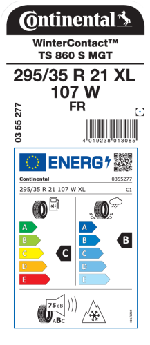Автомобильные шины Continental WinterContact TS 860 S 295/35R21 107W