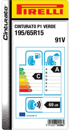 Автомобильные шины
 
Pirelli
 
Cinturato P1 Verde
 
195/65 R15 91V